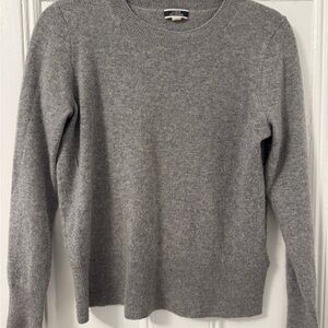 J. Crew Classic Gray Crew Neck Cashmere Sweater